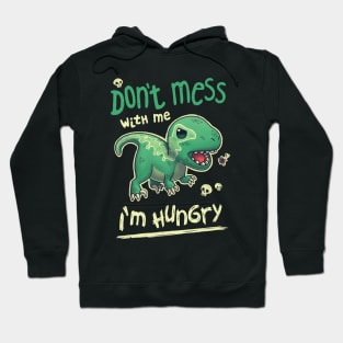 Hungry Raptor // Angry Velociraptor, Kawaii Dinosaur, Paleontology Hoodie